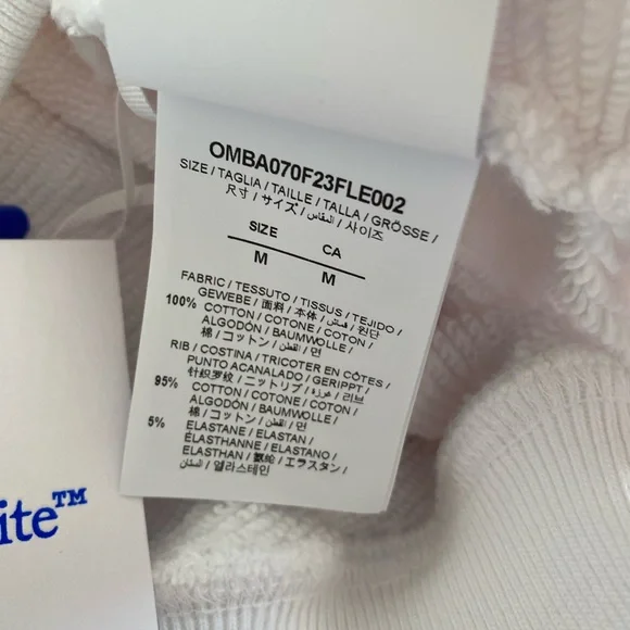 Off-White Blurr Book Over White Sweatshirt Size Medium